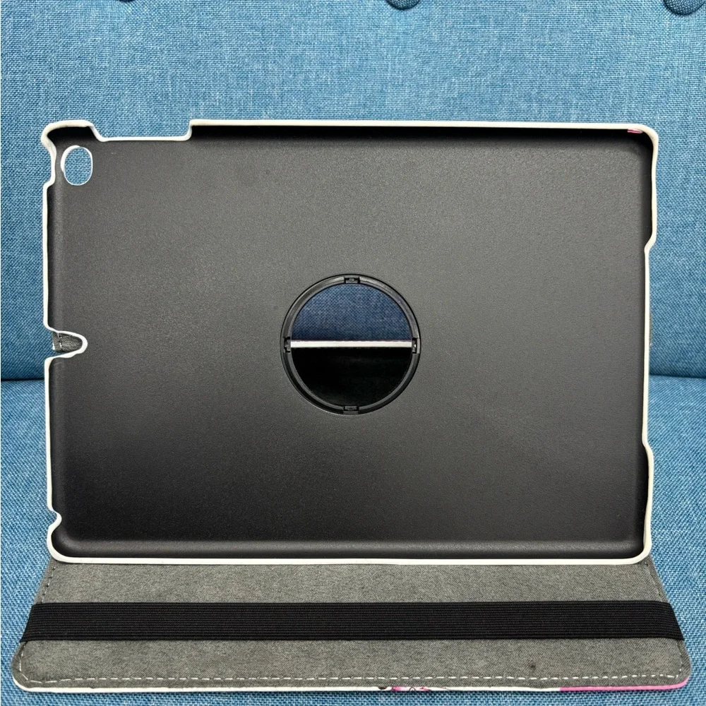Pink Floral Rotating Tablet Case for IPAD 5-6 (9.7 inch screen)